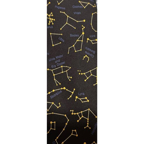 Mens Silk Luxury Necktie Josh Bach Constellation Astronomy Stars Space - Picture 2 of 3